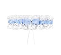 Jarretière Bleue Mariage, Jarretière Mariée, Jarretières Élastique en Dentelle avec Nœud, Cadeau Mariage Quelque chose