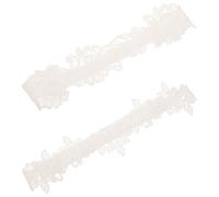 Jarretière de Mariée 2pcs en Dentelle Blanche Ambiance Halloween | Accessoires Mariage Élégants, Effet Classique pour Costume, Carnaval et Tenue de Mariée, Lot Assorti