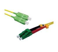 Jarretière duplex 2.0 mm OS2 SC-APC/LC-APC jaune - 1 m