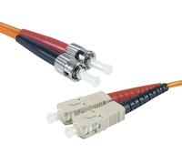 Jarretière optique duplex HD multi OM2 50/125 ST-UPC/SC-UPC orange - 2 m