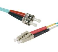 Jarretière optique duplex HD multi OM3 50/125 LC-UPC/ST-UPC aqua - 3 m