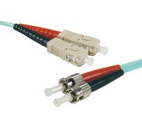 Jarretière optique duplex HD multi OM3 50/125 ST-UPC/SC-UPC aqua - 5 m