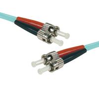 Jarretière optique duplex HD multi OM3 50/125 ST-UPC/ST-UPC aqua - 1 m