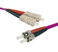 Jarretière optique duplex HD multi OM4 50/125 ST-UPC/SC-UPC erika - 10 m