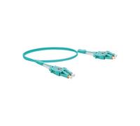 Jarretière optique duplex UHD uniboot OM3 50/125 LC-UPC/LC-UPC aqua - 5 m