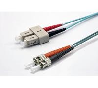 Jarretière zip 2,0mm OM3 50/125 SC-UPC/ST-UPC LSZH aqua 3m