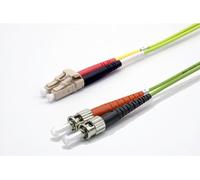 Jarretière zip 2,0mm OM5 50/125 LC-UPC/ST-UPC LSZH lime 50m