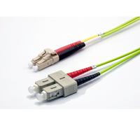 Jarretière zip 2,0mm OM5 50/125 SC-UPC/LC-UPC LSZH lime 50m