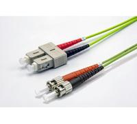 Jarretière zip 2,0mm OM5 50/125 SC-UPC/ST-UPC LSZH lime 30m