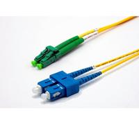 Jarretière zip 2,0mm OS2 G652D SC-UPC/LC-APC LSZH jaune 5m