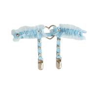 Jarretières de jambe en dentelle à volants avec clip en métal Rivets punk Harnais de jarretière de cuisse clouté pour les fêtes d ' Halloween Ceinture de jambe pour