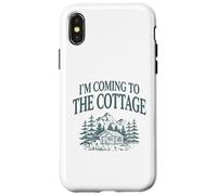 J'arrive au Chalet Rustic Cabin Mountains Outdoor Coque pour iPhone X/XS