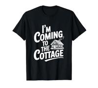 J'arrive au Chalet T-Shirt Graphique avec Valeur, Homme, Noir, XL