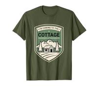 J'arrive au Cottage Cabin Nature Mountain Camping T-Shirt