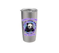j'arrive je finis ma partie panda gamer humour console pc Gobelet isotherme en acier inoxydable double paroi