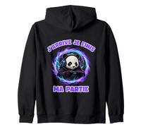 j'arrive Je Finis ma Partie Panda Gamer Humour Console pc Sweat à Capuche