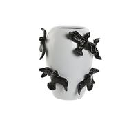 JARRON GRES 27X27X29,5 PAJARO BLANCO