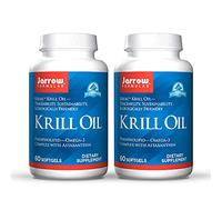 Jarrow Formulas Huile de krill - 60 gélules - Complexe phospholipidique oméga-3 avec astaxanthine - Peut favoriser la gestion des lipides, la fonction cérébrale et le métabolisme - 30 portions