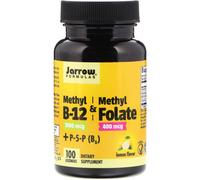 Jarrow Formulas, Méthyl B-12 & Méthyl Folate Végétalien, Force Ultra, Cerise, 60 Comprimés à Croquer