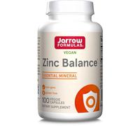 Jarrow Formulas, Zinc Balance, Zinc 15mg et Cuivre 1mg, 100 Capsules végétaliennes, Sans Gluten, Végétarien, Sans Soja, Sans OGM
