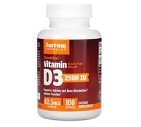 Jarrow Vitamin D3 2500 IU - 100 softgels - Renforcement des Os & Immunité - Complément Alimentaire Essentiel