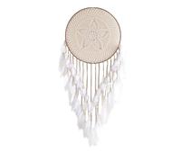 Jarsense Attrape-rêves en forme de plumes - Tapisserie murale en macramé tissé à la main - Style bohème - Pour chambre à coucher - Grand attrape-rêves pour filles et garçons - Décoration de