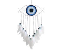 Jarsense Attrape-rêves en macramé - Attrape-rêves contre le mauvais œil - Décoration de mariage/d'anniversaire - Blanc