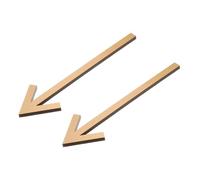 Jarsense Lot de 2 panneaux de flèche en acrylique doré de 16 cm, indicateurs directionnels autocollants pour salle de bain avec support mural facile pour localisation de bureau/toilettes publiques