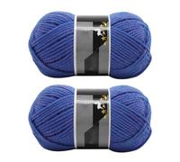 Jarsense Lot de 2 pelotes de fil à tricoter double 100 g pour bébé batik acrylique pour crochet et acrylique pour loisirs créatifs et projet de crochet (bleu)