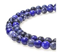 jartc Perles pour Energy Bracelets Bracelet de Yoga Bracelet DIY Perles en Pierre Naturelle Bleu Sodalite 60 Pièces, 34CM, 6 mm