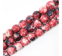 jartc Perles Pour Energy Bracelets Bracelet de Yoga Bracelet DIY Perles en Pierre Rouge Fleur de pluie pierres 45 Pièces, 34CM, 8 mm