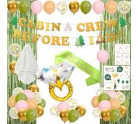 JarThenaAMCS Rideau à franges pour enterrement de vie de jeune fille - Bannière « Before I Do » - Pour camping, fête prénuptiale, mariage