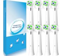 Jarubekil Lot de 8 brossettes de rechange compatibles avec les brosses à dents électriques Oral b IO 2/3/4/5/6/7/8/9/10 (8 blanches)