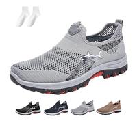 Jarv Cooling Comfort Sneaker, Atlacoast Cooling Comfort Sneaker, Summer Breathable Mesh Slip-on Casual Sports Shoes (Gray,40)