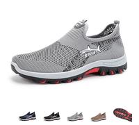 Jarv Cooling Comfort Sneaker, Atlacoast Summer Breathable Mesh Slip-on Casual Sports Walking Shoes (Gray,42)