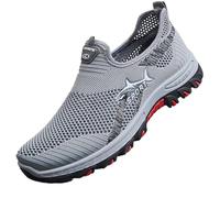 Jarv Cooling Comfort Sneaker, Atlacoast Summer Breathable Slip-on Sports Walking Shoes, Lightweight Anti-Slip, for Man (Gray,40)