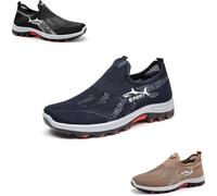 Jarv Cooling Comfort Sneaker, Breathable Walking Mesh Shoes for Men, Soft Bottom Comfy Casual Anti-Slip Slip on Summer, with a Soft Rubber Base, Suitable for Daily Use (Blue,45)