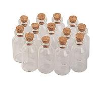Jarvials 100pcs 5ml Bouteille en Verre Transparent avec Bouchon en liège, Bouteille de Vanille, Bouteille d’Huile Essentielle, Bouteille pour Tube à essai (5ml)