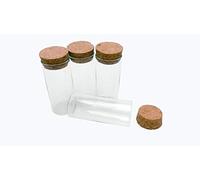 Jarvials 12pcs Bouteille en Verre De Tube à Essai Transparente avec Bouchon en liège, capacité De Stockage De 30 ML, diamètre extérieur du Flacon De Tube à Essai De 30 mm (12, 30ml)