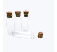 Jarvials 12pcs Bouteille En Verre Transparent Avec Bouchon En liège, capacité 40 ml, diamètre extérieur 30 mm (12, 40)