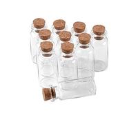 Jarvials 24pcs 13ml Bouteille en Verre Transparent avec Bouchon en liège, La Taille De La Bouche De La Bouteille Est De 12,5 mm Et Le Diamètre extérieur De 24 mm. (24, 13ml)