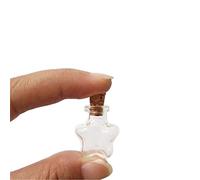 Jarvials Mini Bouteille en Verre Mignon Pendentif Pentagramme Forme Petite Bouteille Pendante de Bricolage avec Bouchon de Liège Bricolage Bocal Cadeau Flacon 10pcs (10, Pentagramme)
