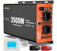 JARXIOKE 3500W Convertisseur 12V 220V Pur Sinus Inverter Onduleur Transformateur avec Télécommande LCD&2 Prises UE&Port USB-A&Port Type-C(36w) pour Voiture,Caravane,Camping,Les Systèmes Solaires