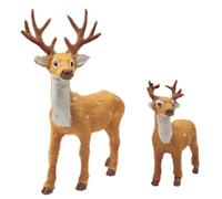Jasaly Cerf de Noël Poupée de Cerf Simulation de Noël Animal Décorations de Noël Maison Ornements du an