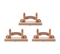 Jasaly Lot de 3 supports en bois de style vintage pour éventails Couleur bois