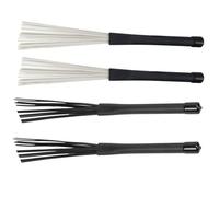 Jasaly Lot de 4 brosses à percussion, brosses de batterie, brosses pour caisse , brosses de batterie de jazz, brosses de percussion faciles à utiliser