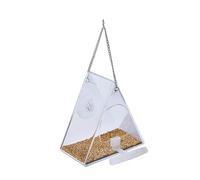 Jasaly Mangeoire à Oiseaux Outil d'alimentation au Pied Mangeoire à Oiseaux en Plein Air Alimentation à Noix Suspendue Support de Distributeur à Trous Multiples Contenant Nourriture
