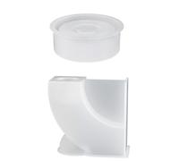 Jasaly Moule à Bougie Géométrique en Résine en Forme de Goutte de Cristal, Moule à Bougie en Forme de L, Moule à Faire Soi-Même, Support de Présentation en Plâtre, Moule en Silicone