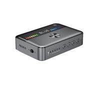 Jasaly NFC Bluetooth 5.3 Récepteur Audio Émetteur RVB Lumière USB 3,5 mm AUX Coaxial Optique Convertisseur Adaptateur Facile à Utiliser Gris