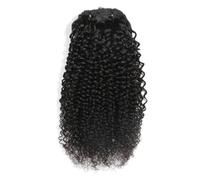 Jasaly Perruque de Cheveux Boucles Naturelles Pince à Cheveux dans les Extensions de Cheveux Ensembles de Tête Complète Boucles de Cheveux Afro Clips Ins Bundles Noir Naturel Facile à Utiliser 12 Pouc